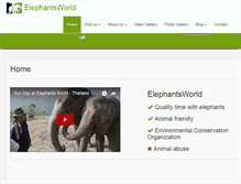 Tablet Screenshot of elephantsworld.org