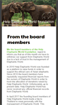Mobile Screenshot of help.elephantsworld.org